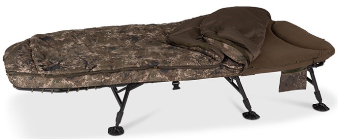Ležaljka + Vreća za spavanje Nash Indulgence MF60 Sleep System 6 Legs Camo