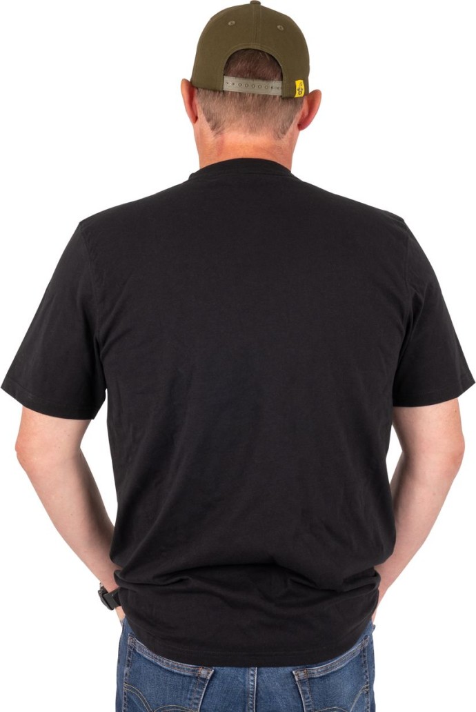 Majica Black Cat Distressed Logo Black Tee