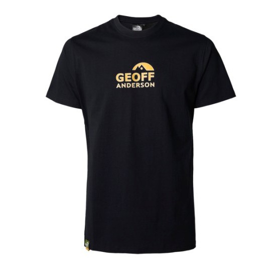 Majica Geoff Anderson Organic Tee crna s narančastim logom