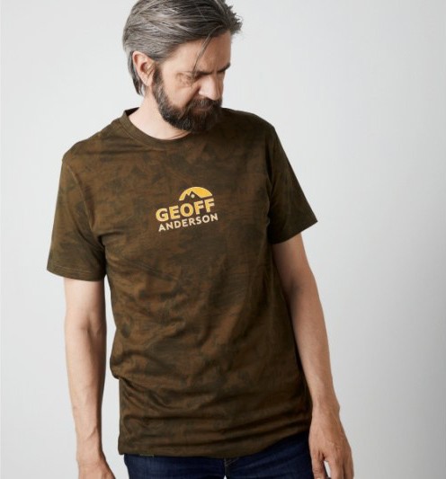 Majica Geoff Anderson Organic Tee Leaf Oranž Logo