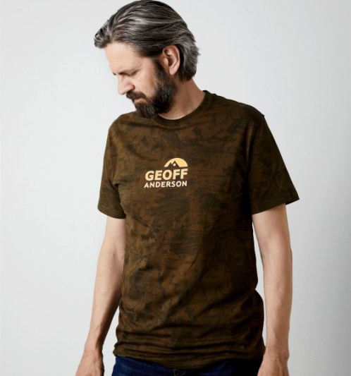 Majica Geoff Anderson Organic Tee Leaf Oranž Logo