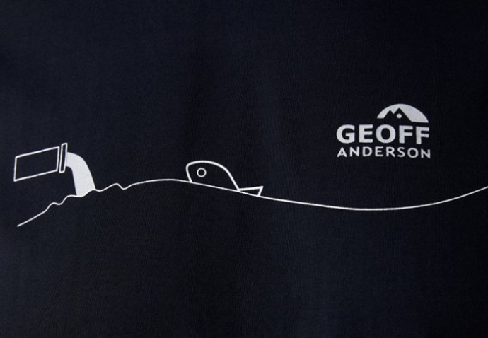 Majica Geoff Anderson Organic Tee Pollution Crna