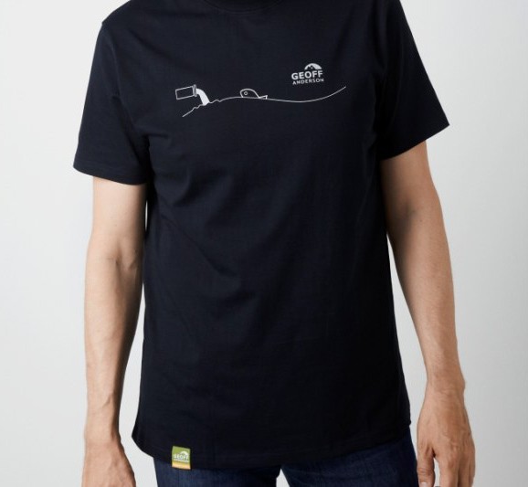 Majica Geoff Anderson Organic Tee Pollution Crna