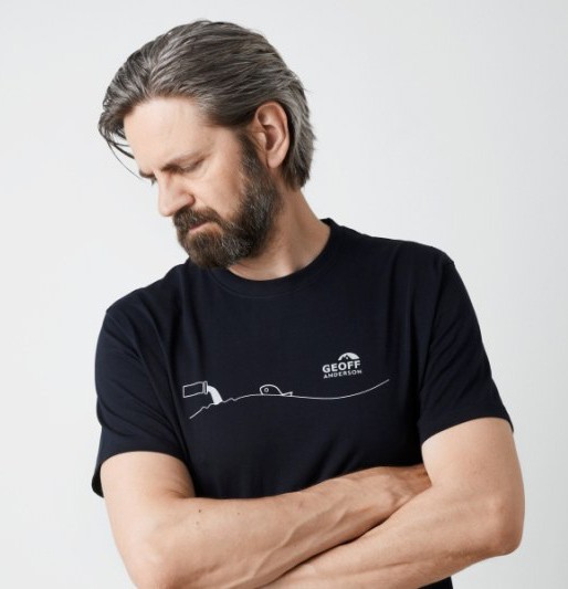 Majica Geoff Anderson Organic Tee Pollution Crna