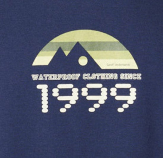 Majica Geoff Anderson Organic Tee Retro 1999 Plava