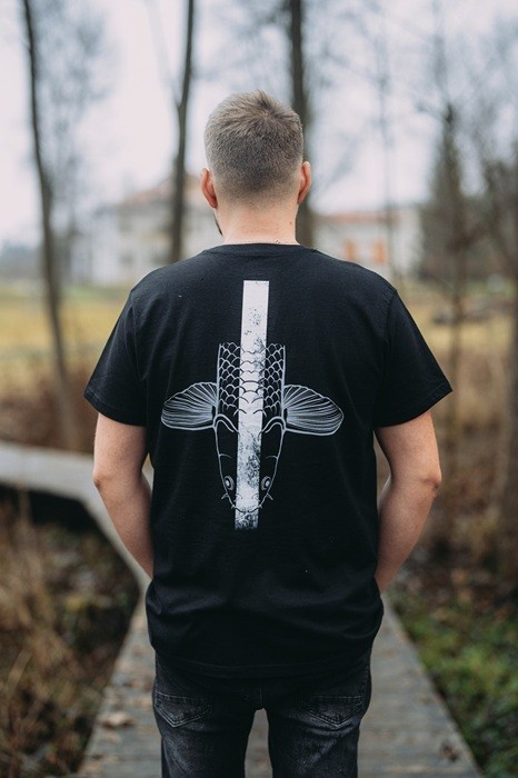 Majica Giants Fishing Černe Šupináč Hlava