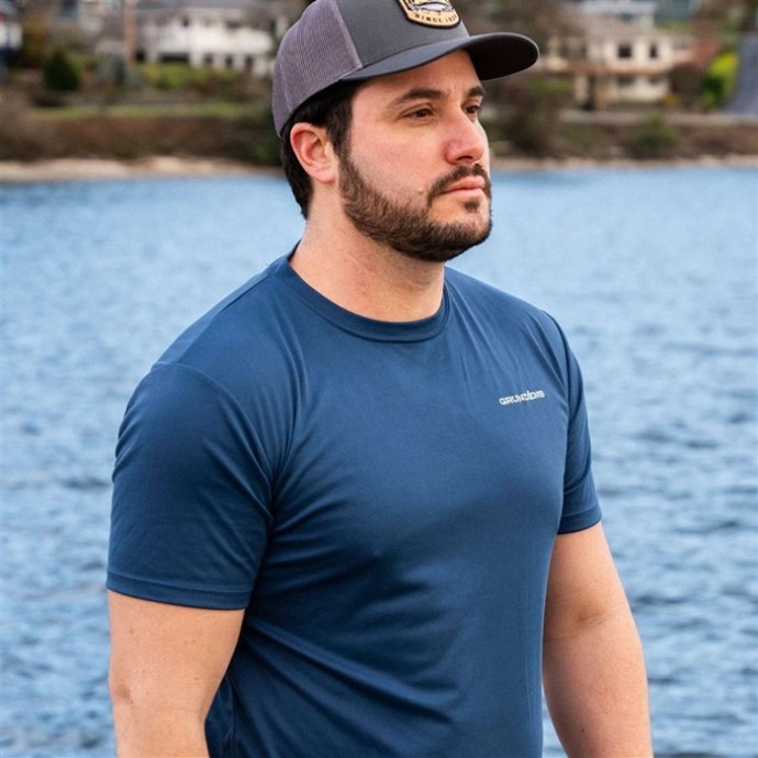 Majica Grundéns Commercial Boat SS Tech Tee Blue Abyss