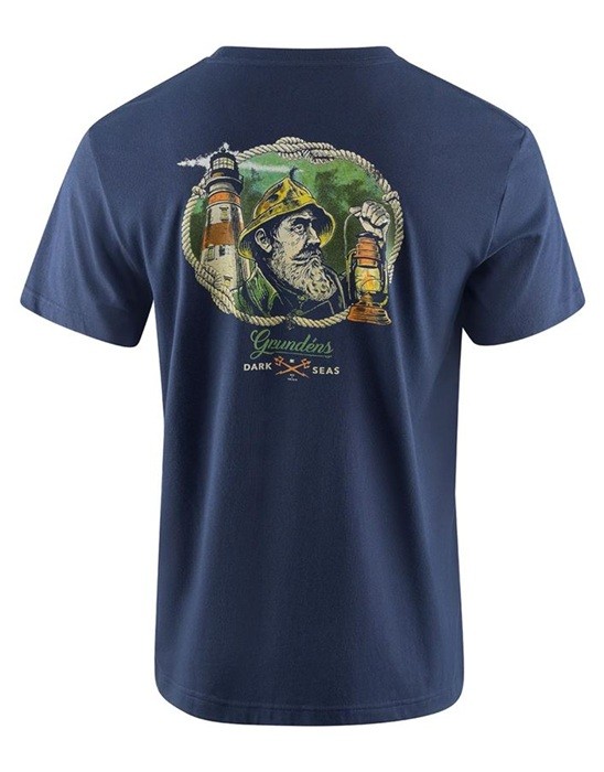 Majica Grundéns Dark Seas X Grundens Watchman SS T-Shirt Dark Navy