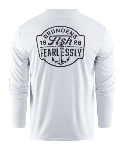 Majica Grundéns Fish Fearlessly LS Tech Tee Grey Mist