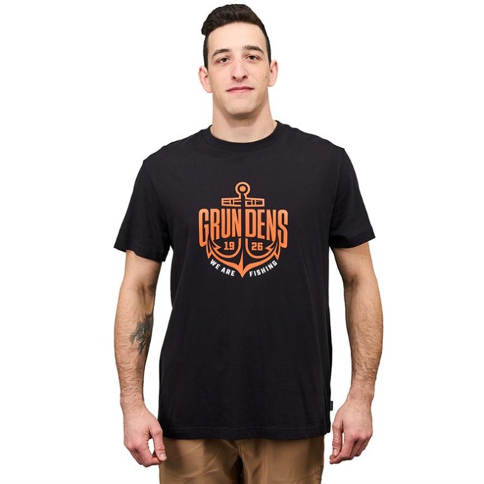 Majica Grundéns Logo Anchor SS T-Shirt Black