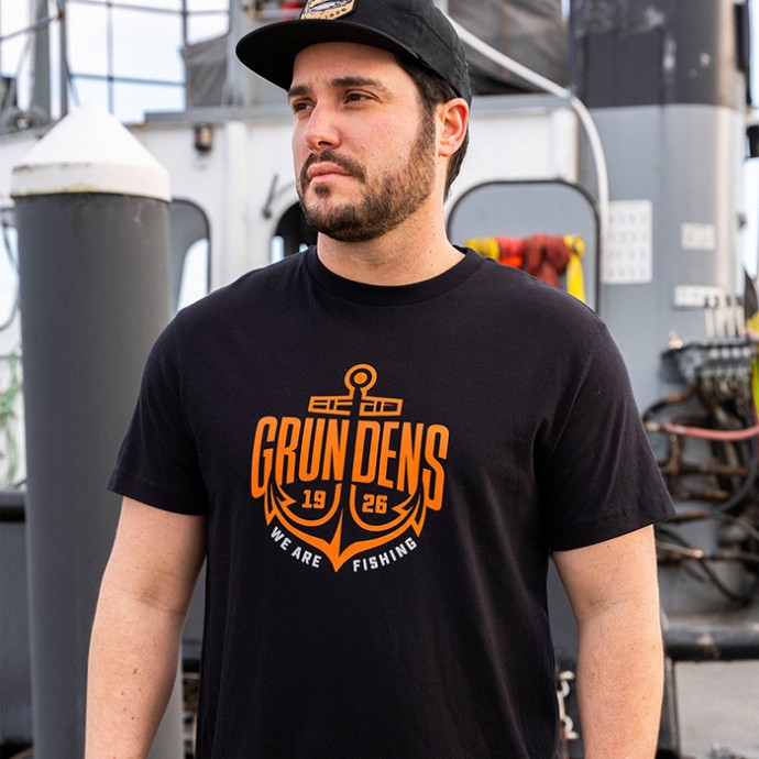 Majica Grundéns Logo Anchor SS T-Shirt Black