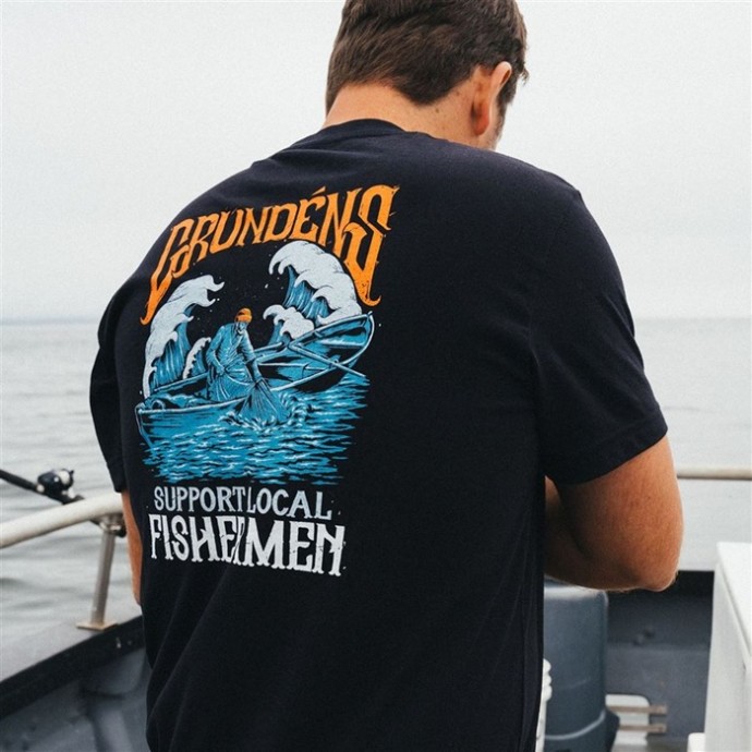 Majica Grundéns Support Fishermen SS T-Shirt Black