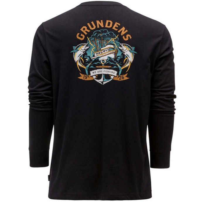 Majica Grundéns Tuna Tattoo LS T-Shirt Black