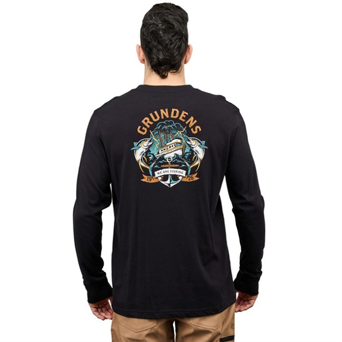 Majica Grundéns Tuna Tattoo LS T-Shirt Black