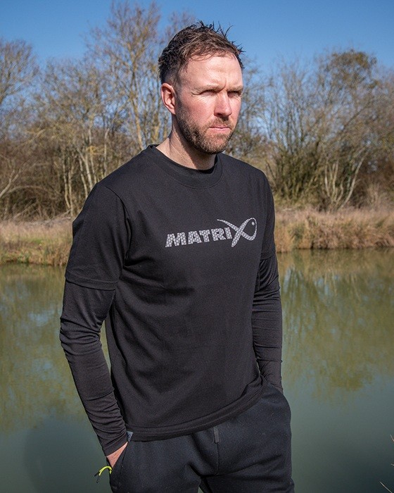 Majica Matrix Large Fade Logo T-Shirt - Black/Grey