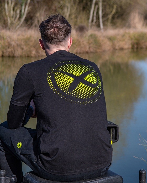 Majica Matrix Large Fade Logo T-Shirt - Black/Lime