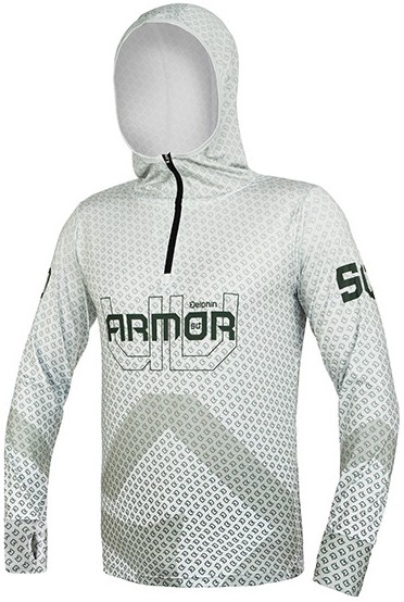 Majica s kapuljačom Delphin UV Armor 50+ Olive