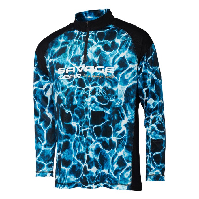 Majica Savage Gear Marine UV Long Sleeve Tee Sea Blue