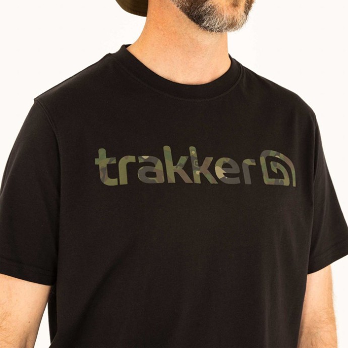 Majica Trakker CR Logo T-shirt Black Camo