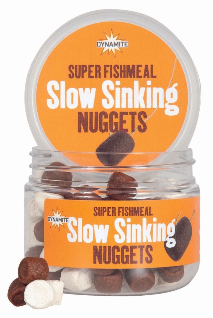 Mamac u preljevu Dynamite Baits Super Fishmeal Nuggets Slow Sinking 45g