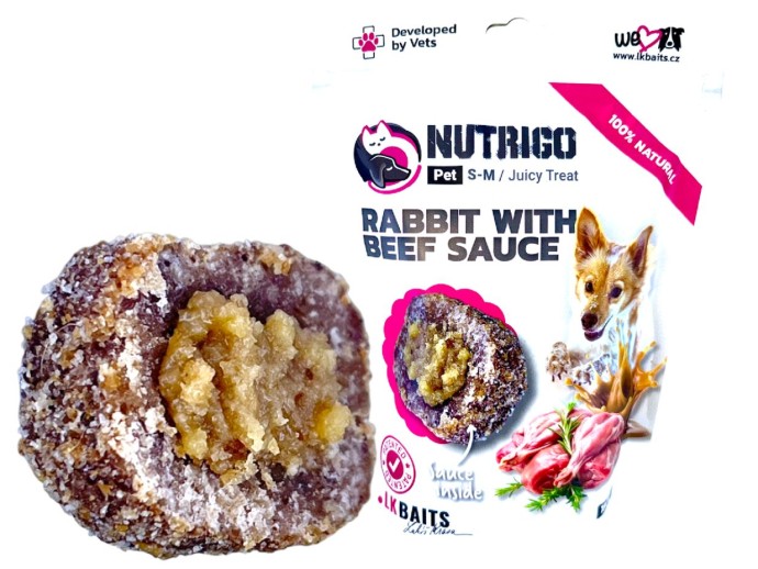 Maškrta LK Baits Pet Nutrigo Dog Králik S Hovädzou Omáčkou