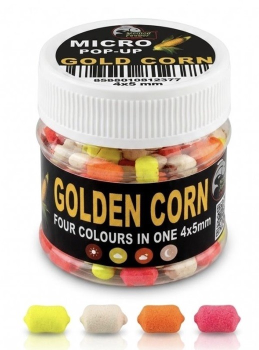 Micro Dumbells Method Feeder Fans 4x5mm 50ml Golden Corn