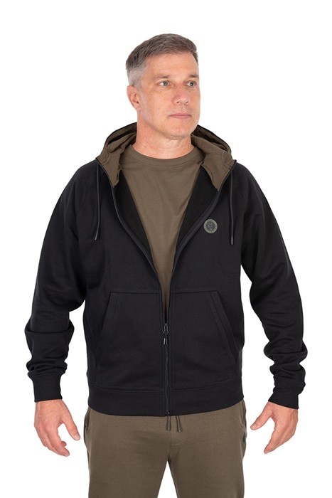 Mikina Fox Collection Zipped Hoody - Black