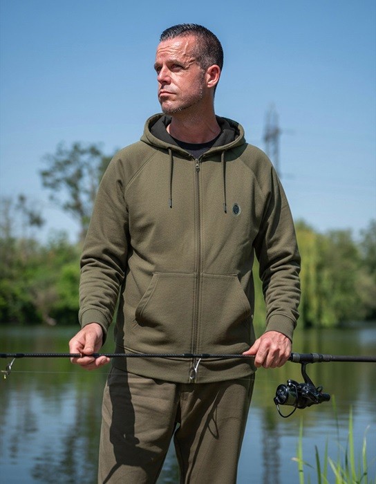 Mikina Fox Collection Zipped Hoody - Green
