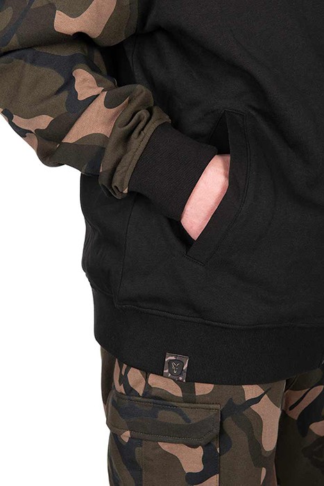Mikina Fox LW Black/Camo Split Zip Hoody