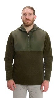 Mikina Grundéns Bering Pro 1/4 Zip Hoodie Deep Lichen Green