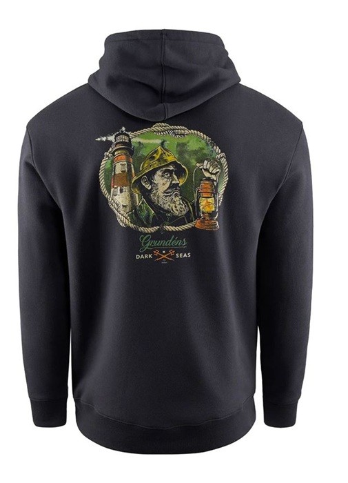 Mikina Grundéns Dark Seas X Grundens Watchman Hoodie  Black