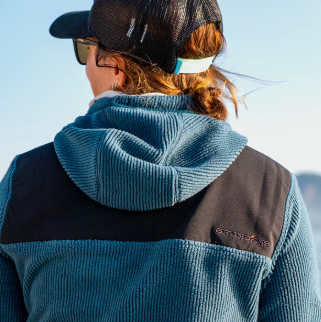 Mikina Grundéns Women's Bering Fleece Hoodie -  Reflecting Pond