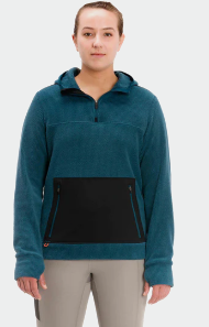 Mikina Grundéns Women's Bering Fleece Hoodie -  Reflecting Pond