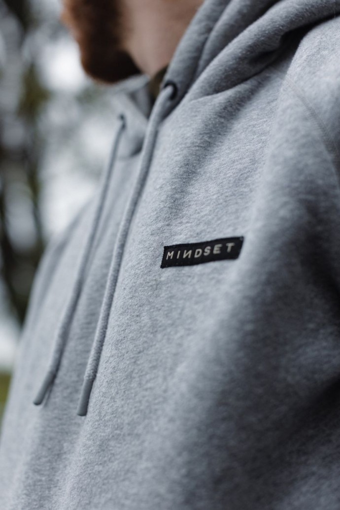 Mikina Korda Mindset Patch Hoodie Heather Grey