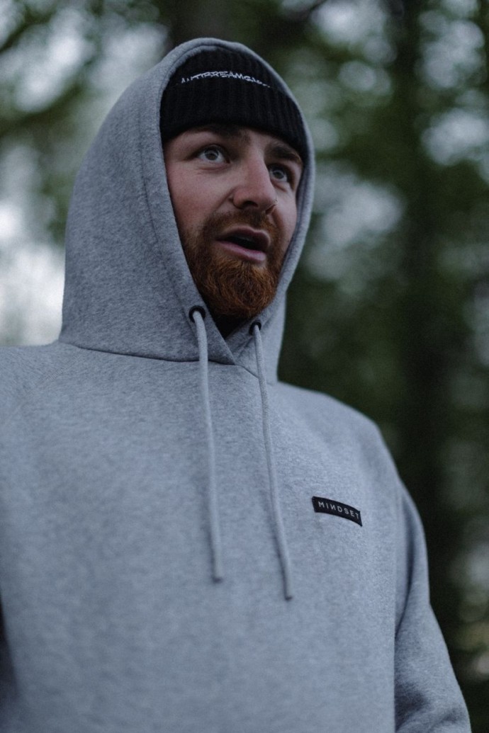 Mikina Korda Mindset Patch Hoodie Heather Grey