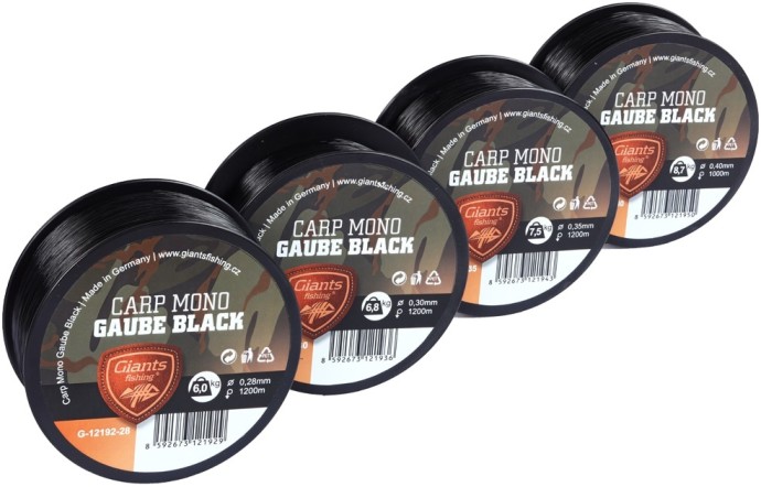 Monofilni Najlon Giants Fishing Carp Mono Gaube Black