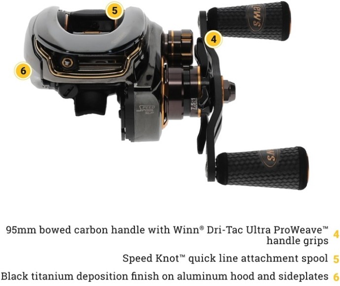 Multiplikator Lew's Team Lews Elite Ti Baitcast (lijeva ruka)