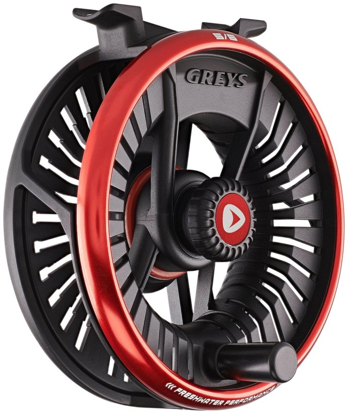 Muškaarska Rola Greys Tail Fly Reel Black/Red