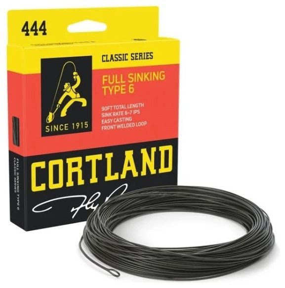 Muškaška Špula Cortland 444 Classic Full Sinking Type 6 Black Fresh/Salt WF6S 90ft