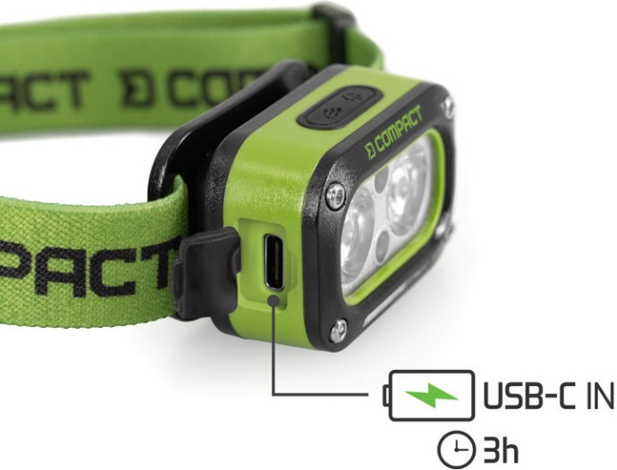 Naglavna svjetiljka Delphin Compact 3W/120lm/1200mAh