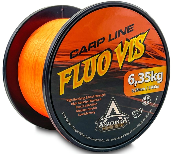 Najlon Anaconda Carp Line Fluo Vis Oranžová 1200m