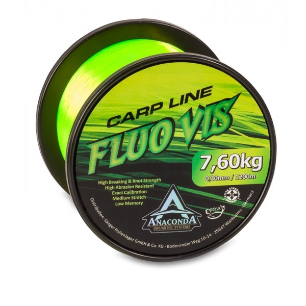 Najlon Anaconda Carp Line Fluo Vis Zelena 1200m