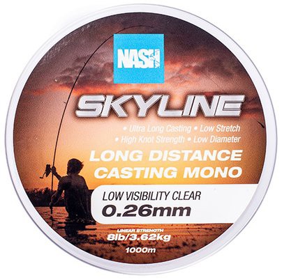 Najlon Nash Skyline Mono Low Visibility Clear 1000m