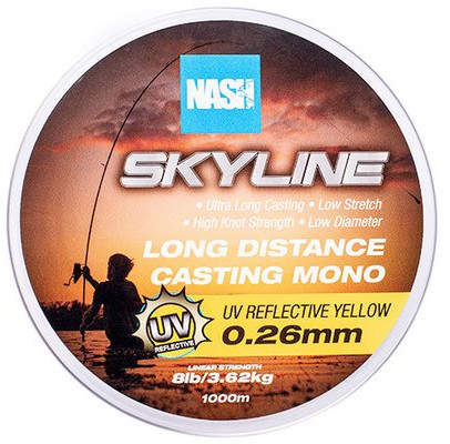 Najlon Nash Skyline Mono UV Yellow 1000m