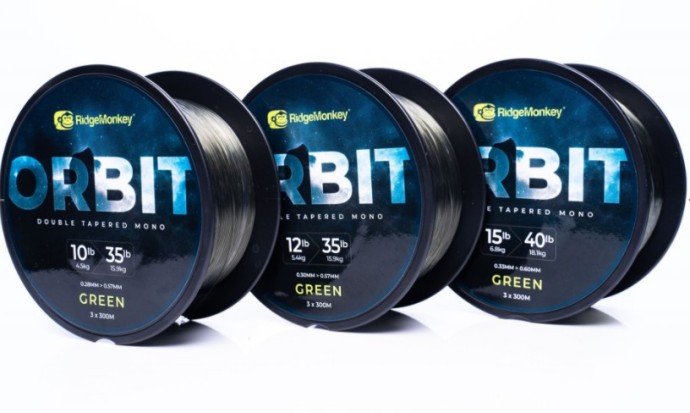Najlon RidgeMonkey RM-Tec Orbit Double Tapered Mono Green 3x300m
