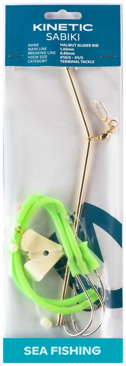 Návazec Kinetic Sabiki Halibut Glider #10/0-#5/0 150cm 1.40mm 0.80mm Glow