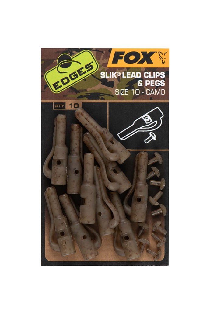 Navlake Fox Edges Camo Slik Lead Clip + Pegs Veličina 10