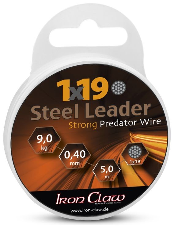 Oceľové Lanko Iron Claw Potiahnuté 1x19 5m Čierne Oceľové Lanko Iron Claw Potiahnuté 1x19 5m Čierne