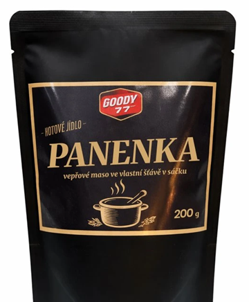 Panenka - Vepřové Maso ve Vlastní Šťávě v Sáčku GOODY 77 - 200gr