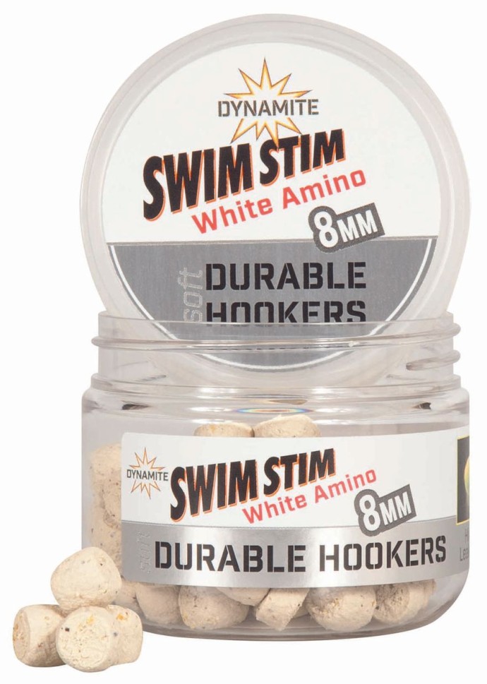 Pelete Dynamite Baits Swim Stim Durable Hook Pellets Amino White